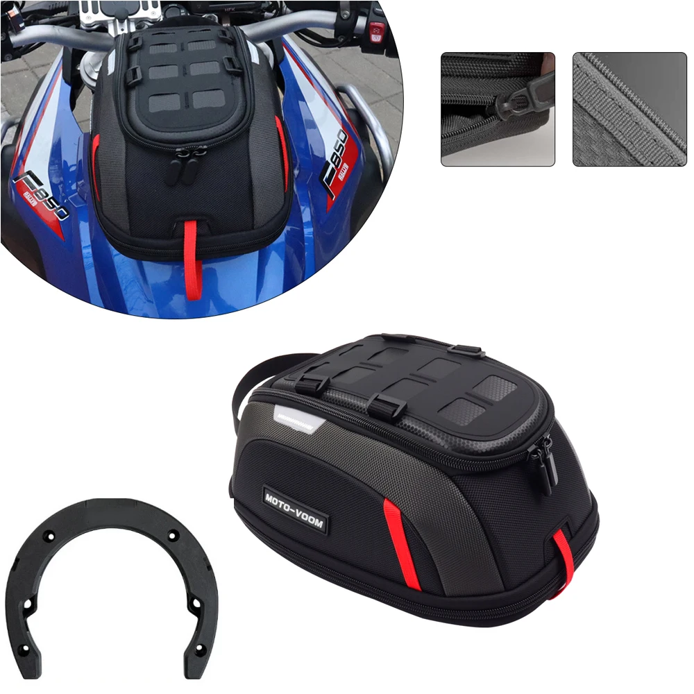 Universal Magnetic Motorcycle Tank Bag Portable Card Phone Tool Bag Black For BMW R1200GS ADV R1250GS R 1250 GS F850GS F 750GS
