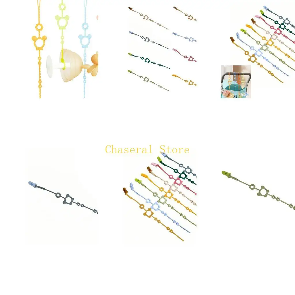 

E7CE Newborn Dummy Chain Baby Product Silicone Teether Pacifier Strap Pacifier Holder