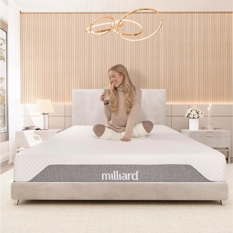 Milliard Memory Foam Mattress Pressure-Relieving - Firm Memory Foam Mattress Best Mattress for Classic Comfort