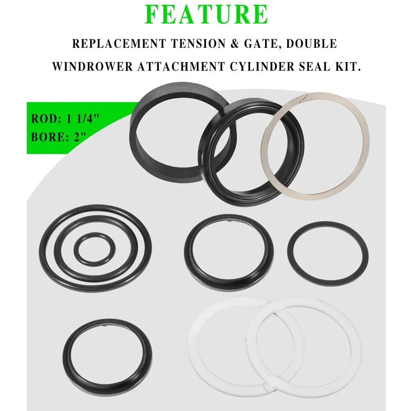 AE43288 Hydraulic Cylinder Sealing kit Suitable for John Deere 430 6500 385 6100 375 566 435 6600 530 1207 330 446 1217 335 466