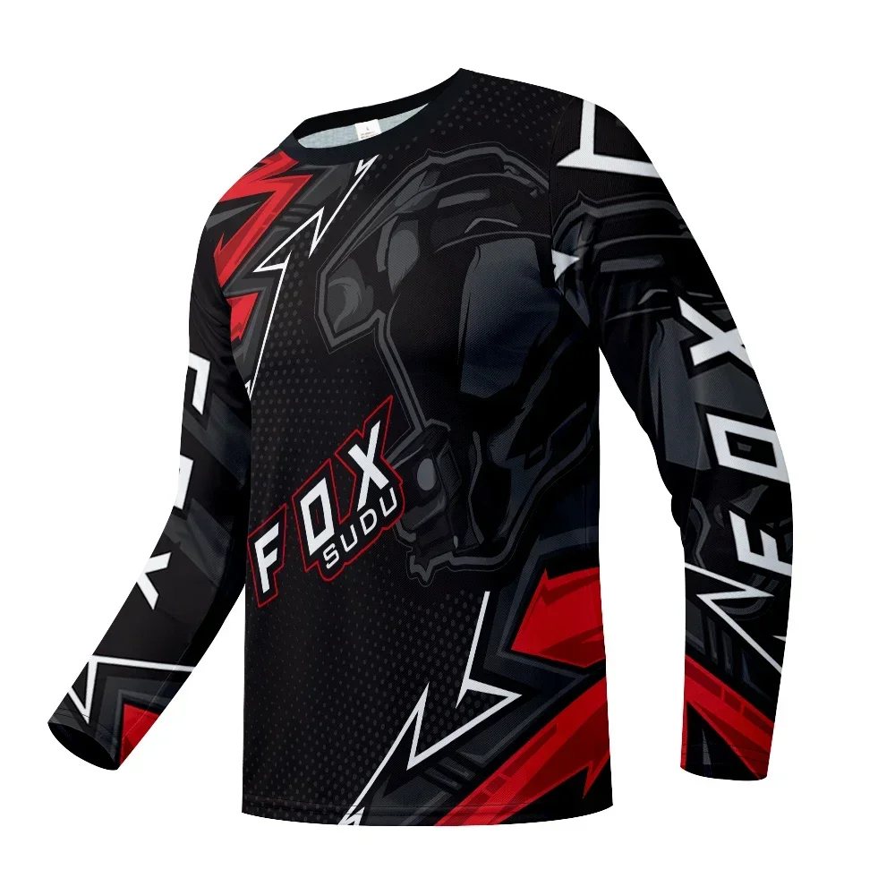 FOX SUDU-Maillot de Cyclisme à Manches sulfpour Homme, Vêtement de Motocross, VTT, Descente, VTT, Hors Route, DH