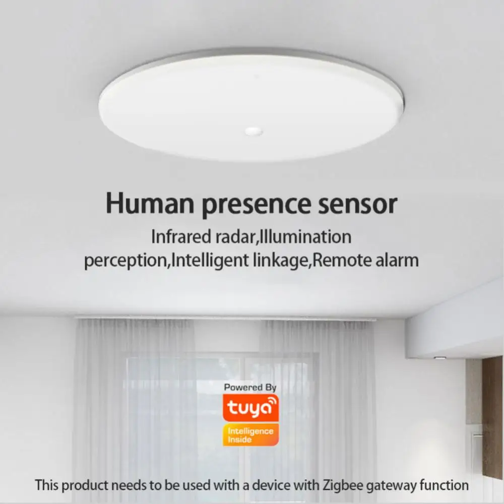 Tuya Smart ZigBee Wifi inteligentny sufitowy czujnik obecności człowieka Tuya ludzki ruch ciała czujnik detektora wykrywanie światła