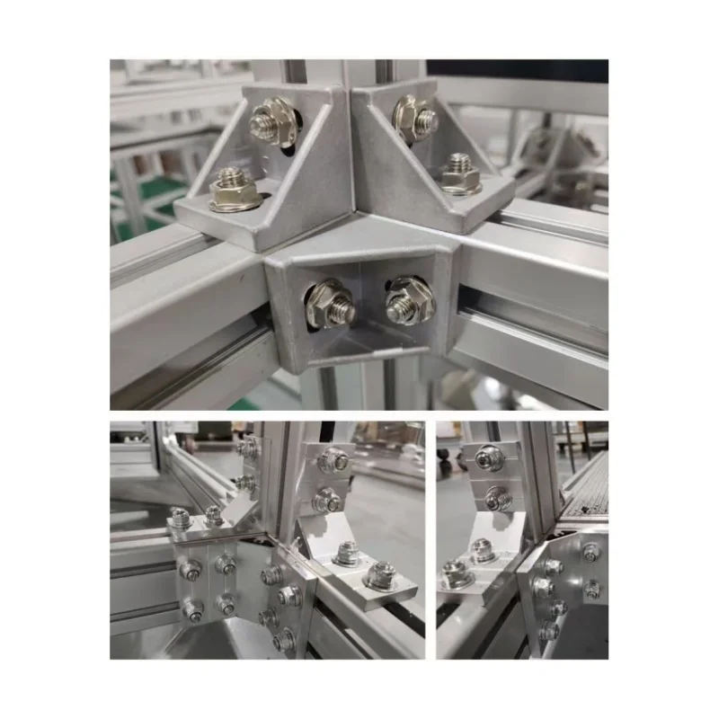 1-2PCS Corner Fitting Angle Aluminum Connector Bracket Fastener 2020 3030 4040 4545 Series Industrial Aluminum Profile