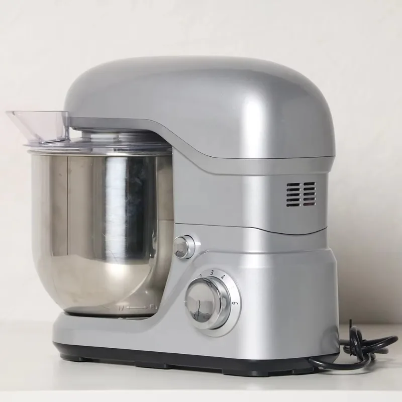 عرض الاستوديو المباشر SM-858 1800W 5L BS خلاط عجين الكيك الفضي