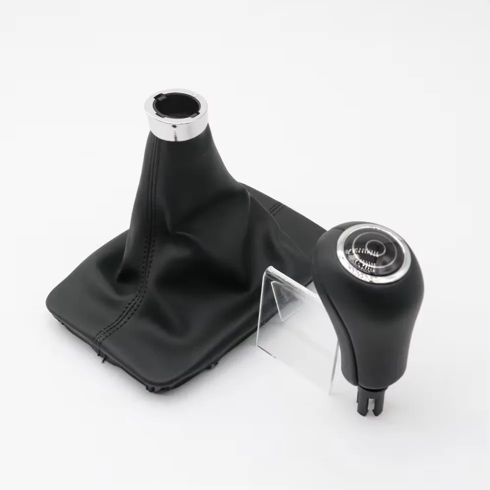 Automatic Car Gear Shifter Lever Knob Leather Boot Cover For Mercedes Benz C E GLK Class W204 W207 W212 X204 C204 2007-2011