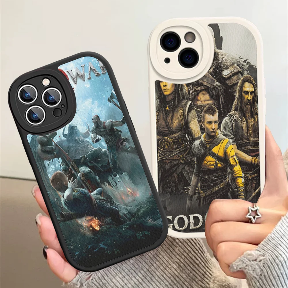 

Game God Of War Phone Case Hard Leather For iPhone 14 13 12 Mini 11 14 Pro Max Xs X Xr 7 8 Plus Fundas