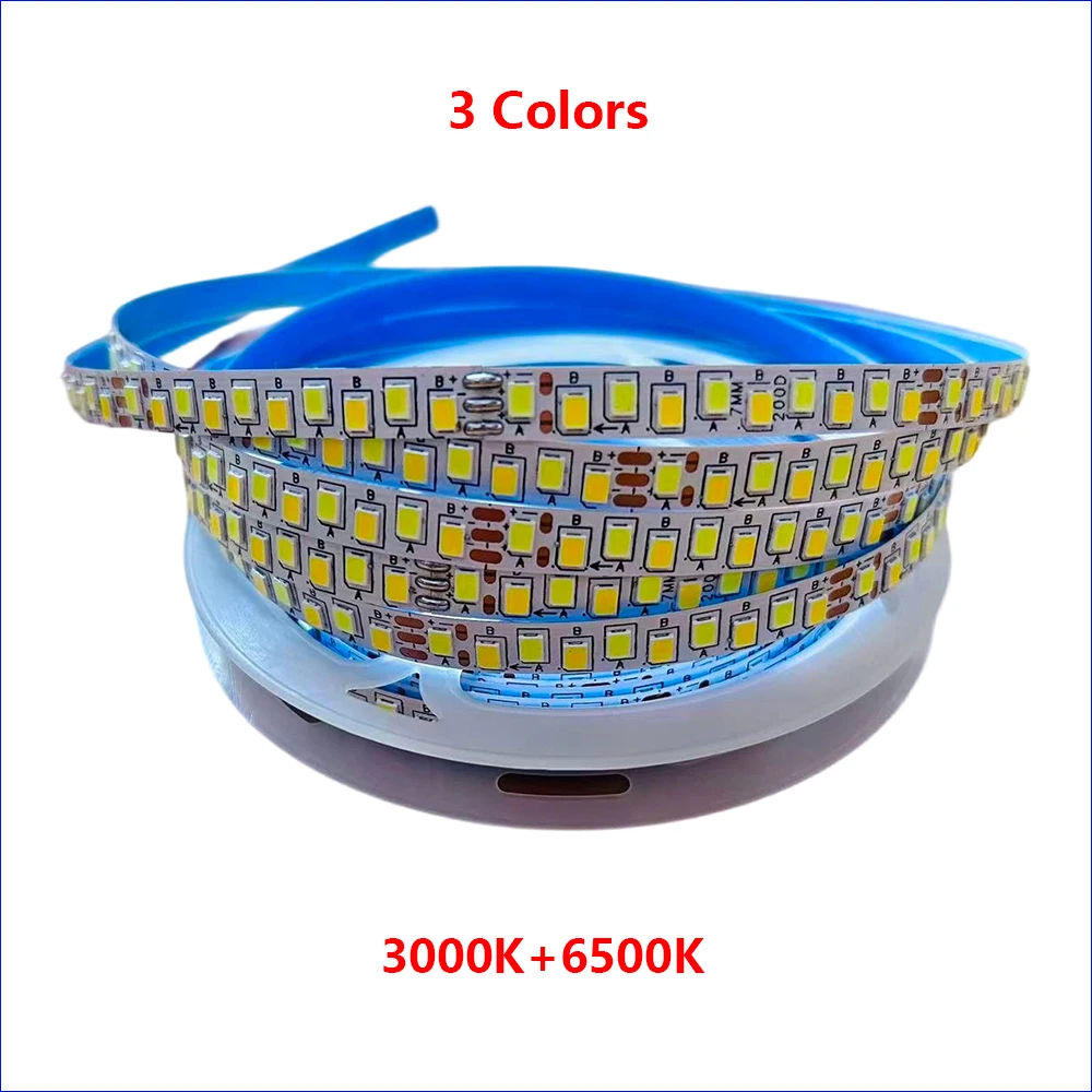 Highlight 2835-200D-7mm 5B10C×2 220mA SANAN Chip Flexible Constant Current LED Strip 20W×2/Meter 3colors Work with LED Driver