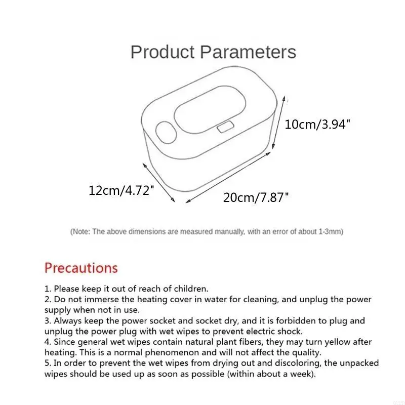 Q22D Baby Wipe Warmer Heater Napkin Thermostat House Portable Wet Tissue Heating Box