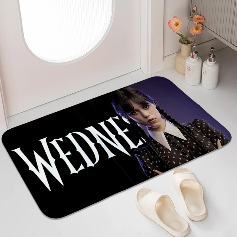 Bathmat Wednesday A-Addams Carpet for Bedroom Washable Non-slip Kitchen Rug Modern Home Decoration House Interior Entrance Mat