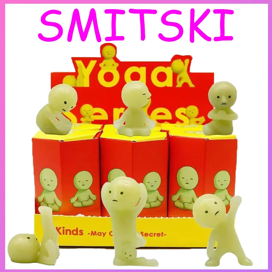 In Stock SMISKI 1-6pcs lIVING box blind  Series Noctilucent Green Doll Action Figures Decoration Model Toy Fans Children Gifts