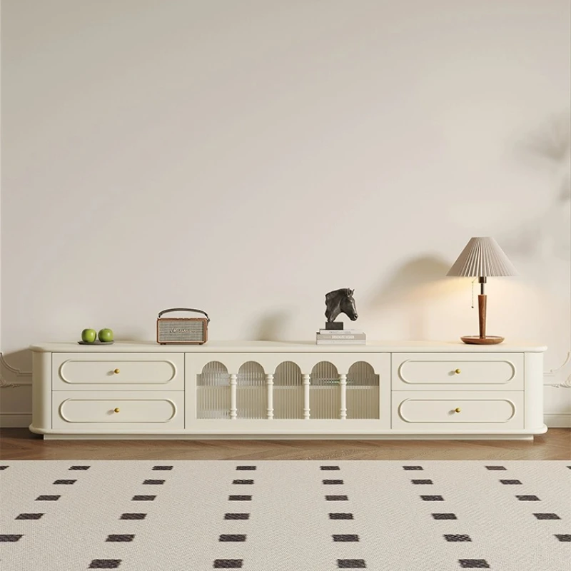 

Retro style, tall feet, living room, solid wood, paint storage, TV cabinet