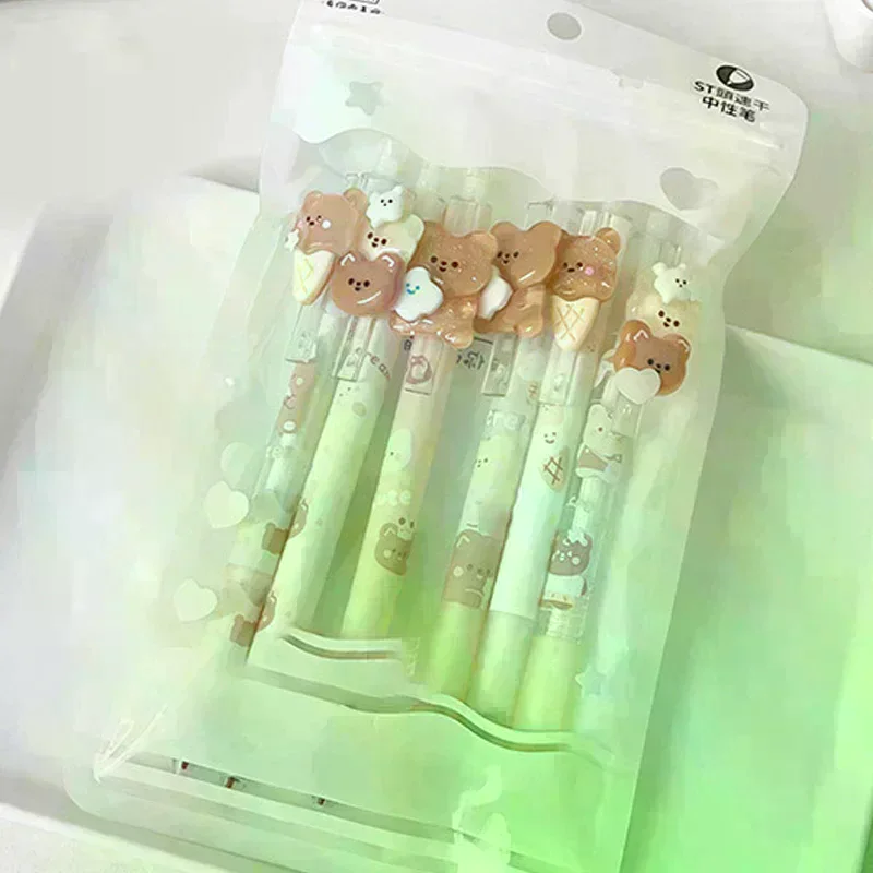 

Cute Bear Mechanical Pencil 0.5mm Cartoon Automatic Pencil Kawaii Press Pen Korean Stationery School Office Supplies Kids Gift