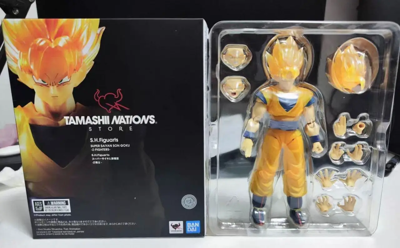 

Фигурка Bandai TAMASHII NATIONS STORE Dragon Ball Z S.H.Figuarts SHF Super Saiyan Son Goku Z Soldier, модель игрушки