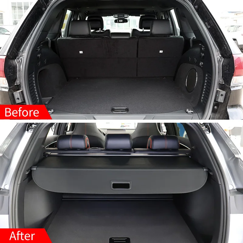 

Выдвижная крышка багажника для Jeep Grand Cherokee 2017-2021, стойка для посылок, защита от подглядывания, аксессуары для интерьера