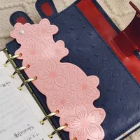 A5/A6/A7/A8 Sakura Geniune Leather Index Pages Loose Leaf Binder Dividers Cute Agenda 3 Holes Seperators Planner Accessories