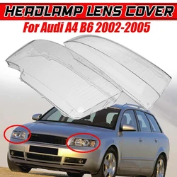 Front Headlight Lens Cover For Audi A4 B6 2002 2003 2004 2005 Transparent Lampshade Clear Car Headlamp Shell
