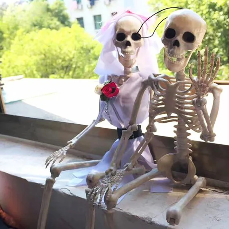 

Halloween Decoration Skeleton Full Body Pose & Movement Joint Hanging Skeleton Decor Halloween Party Horror Atmosphere DIY Decor