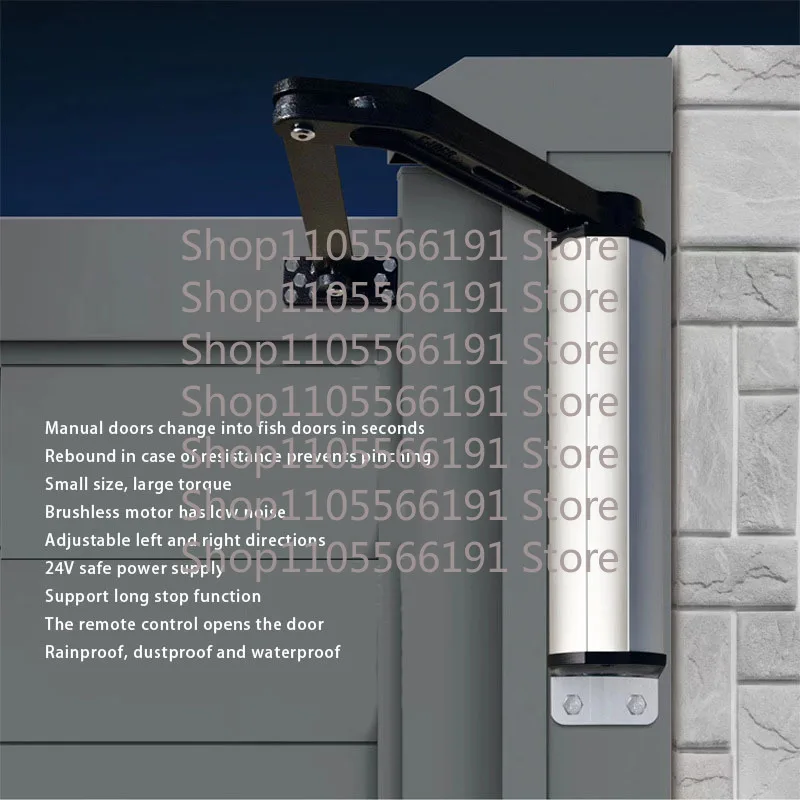 AC100-240V Automatic Gate Door Opener Side Mounted Rainproof Metal 90 Degree Electric Swing Door Operator Pull Arm Opener