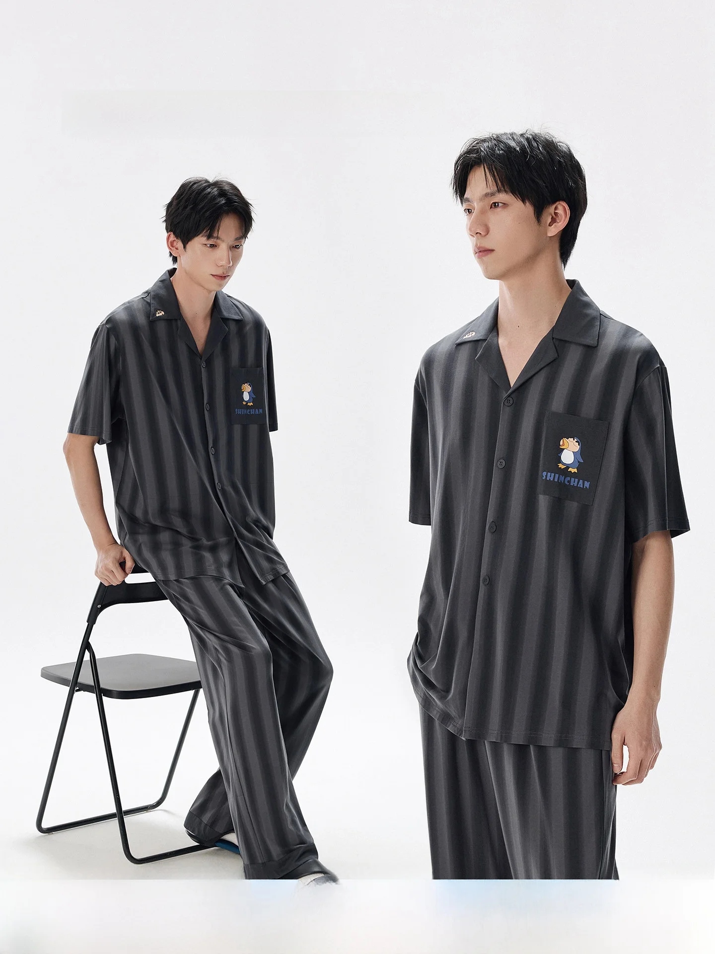 pijamas-de-algodon-modal-kiss-para-hombre-conjunto-de-ropa-casual-a-rayas-para-el-hogar-ropa-de-verano-para-hombre-comoda