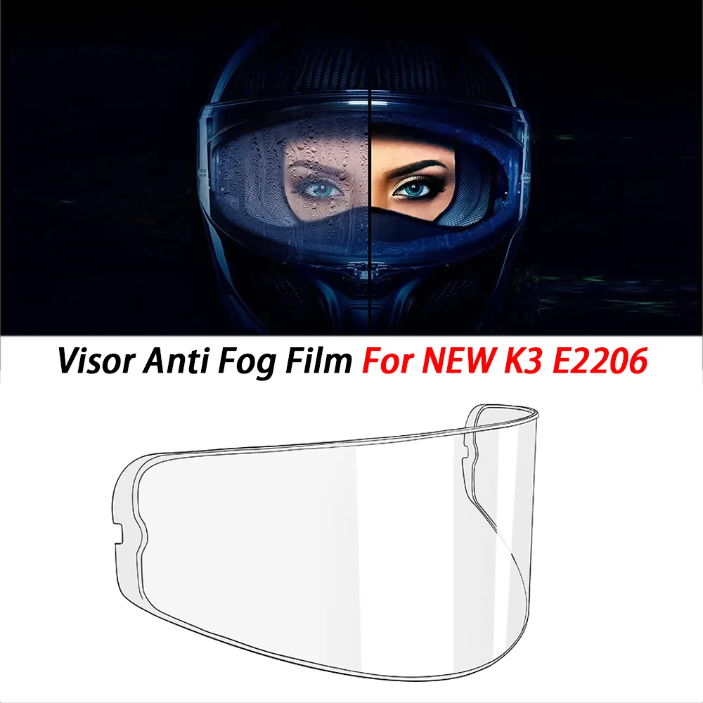 

Motorcycle Helmet Visor Anti Fog Film For AGV K3 E2206 Lens Film