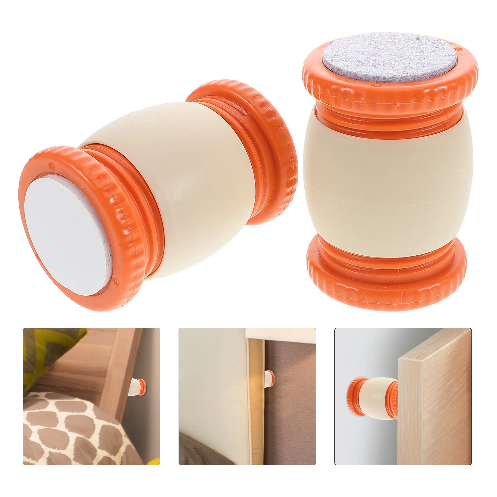 2Pcs Nordic Telescopic Headboard Stoppers Self Adhesive Bed Frame Anti Shake Stabilizer Wall Mount Noise Prevention Silent