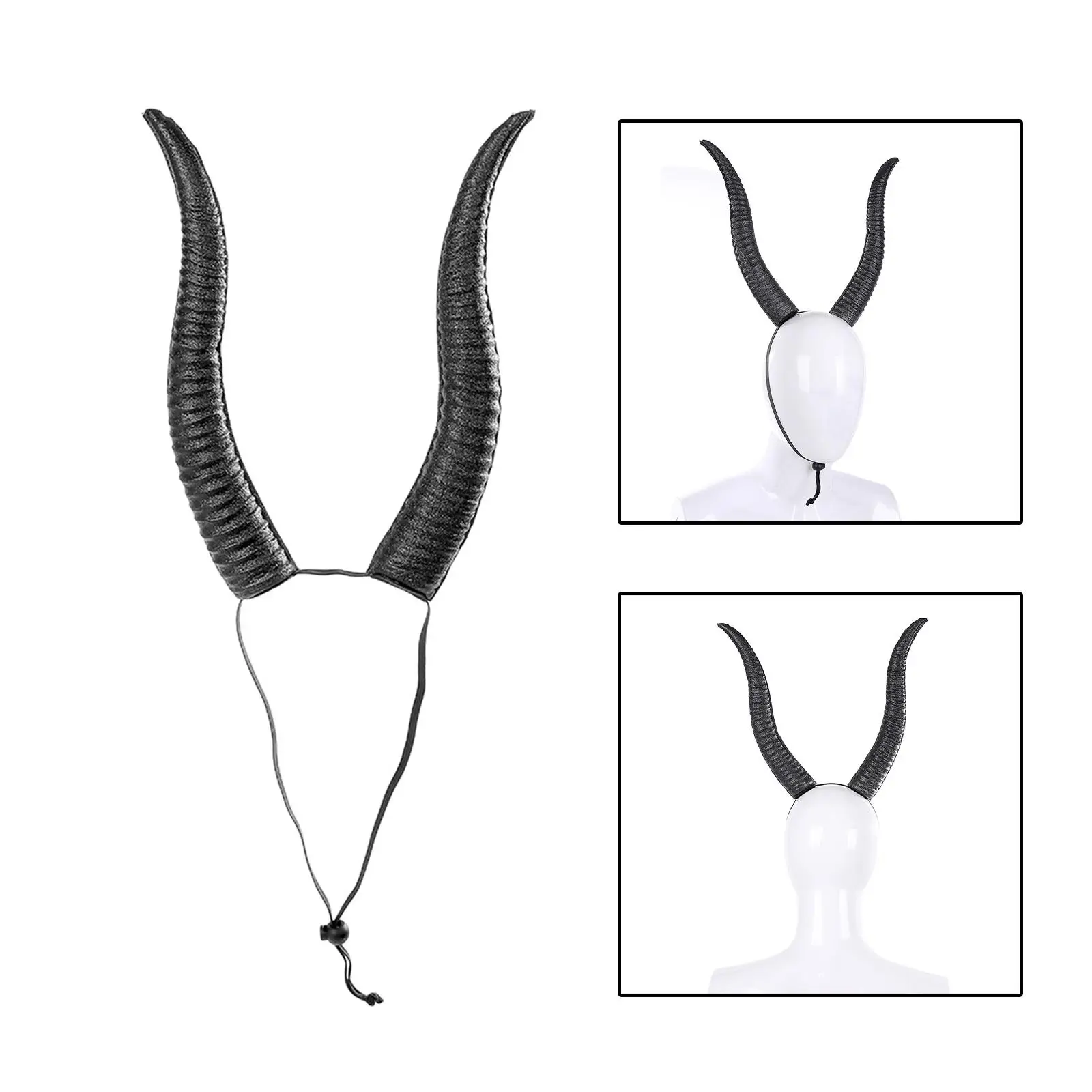 Kids Cat Costume Set for Christmas with Headband, Skirt, Bowtie, Gloves, And Tail , Goat Horn