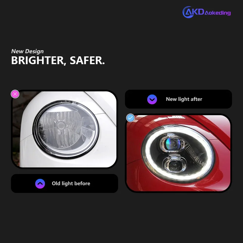 

Applicable To Beetle Headlight Projector 2013-2018 Dynamic Signal Headlight LED Headlight