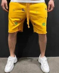 2025 New Spring Summer Men Cargo Shorts Relaxed Fit Breeches Bermuda sports Short Pants cotton Embroider Shorts Men's sweatpants