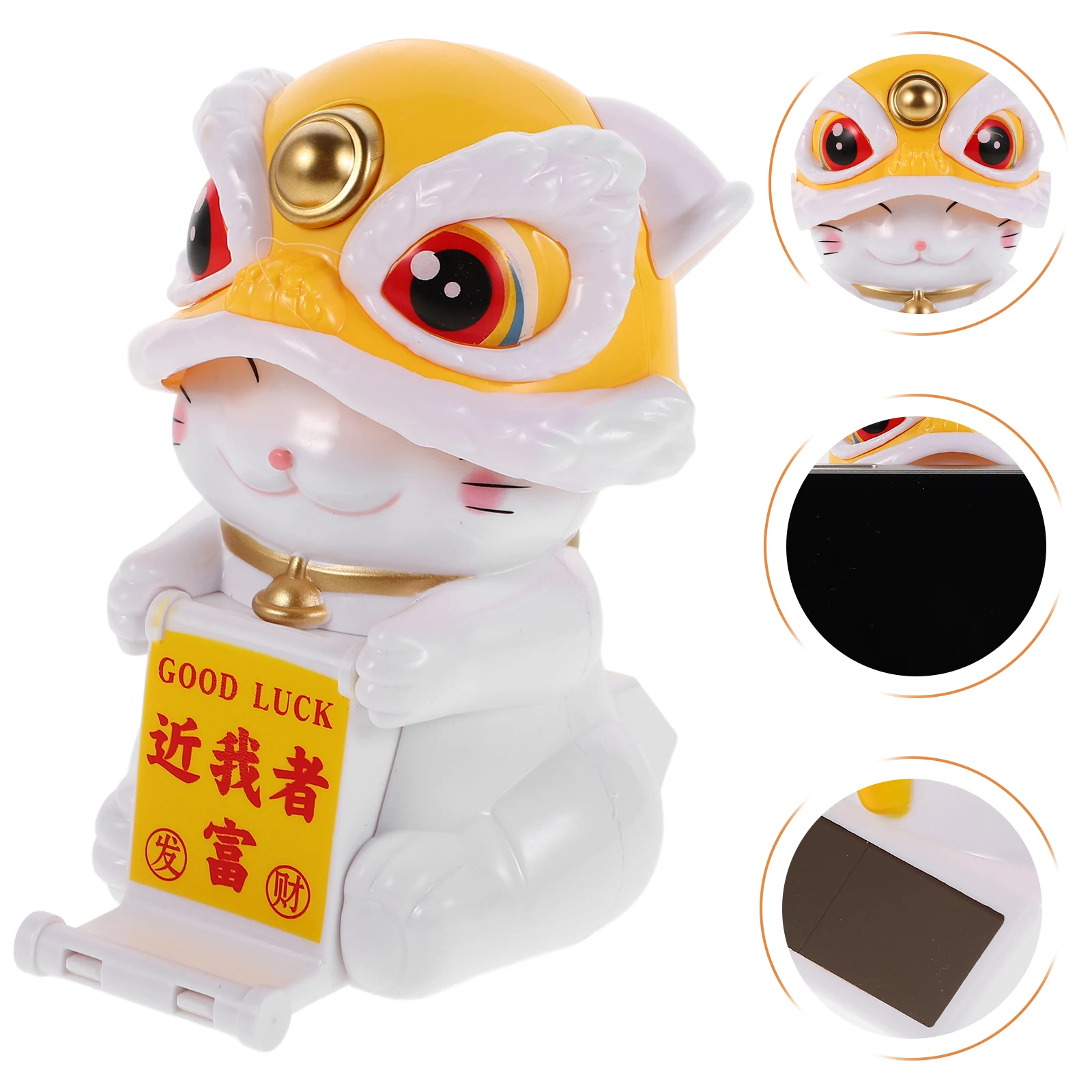 

Solar Powered Waving Fortune Cat Car Dashboard Ornament Decoration Solar For Home Office Car Gift