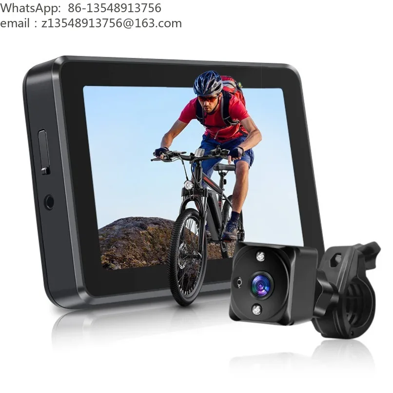 4.3‑Inch AHD Waterproof Monitor 720P 1080P Night‑Vision Display for Bicycle Mountain Bike Rear‑view Surveillance System