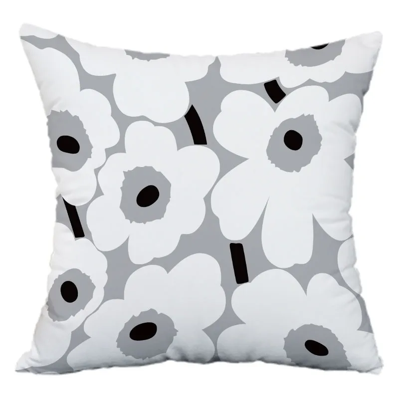 Simple Flower Pattern Pillowcase Dormitory Decoration Office Living Room Sofa Home Pillowcase