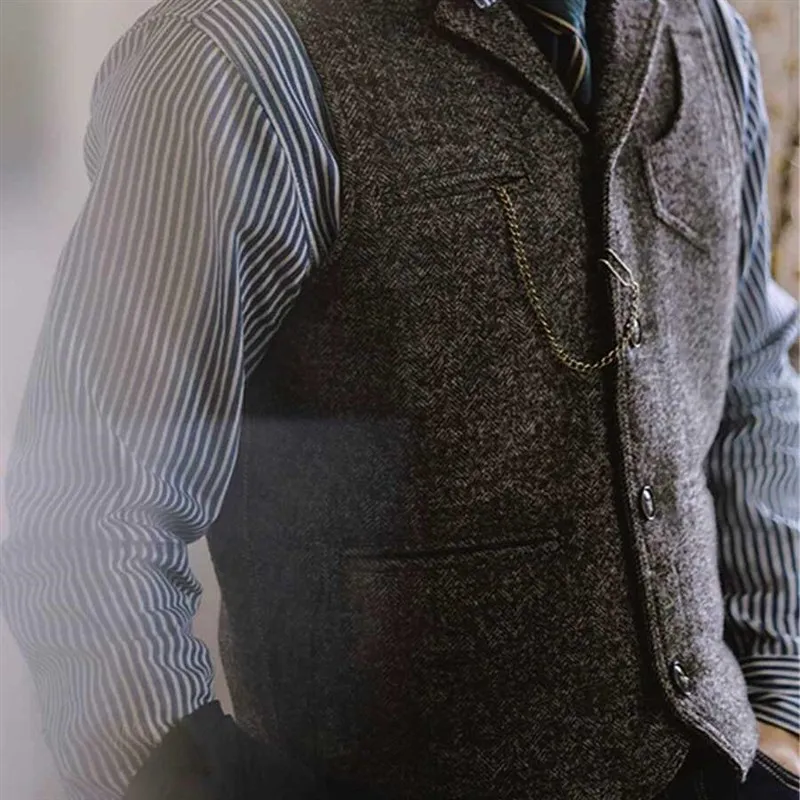 

Шерстяной осенне-зимний жилет цвета хаки в американском ретро-стиле, повседневный, утепленный, для работы, с воротником-стойкой