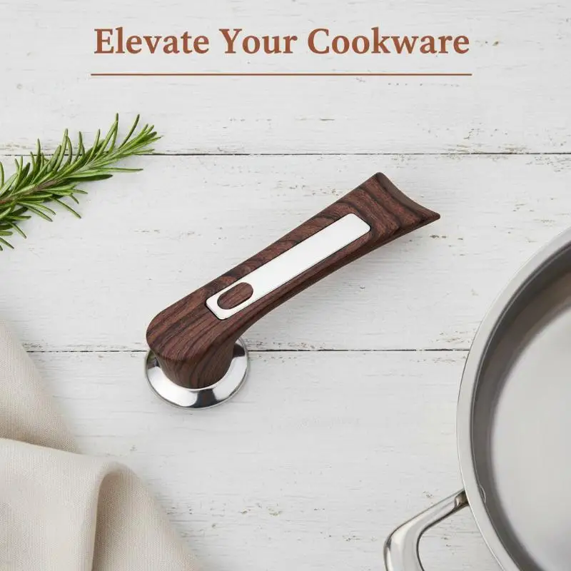 Standable Pot Lid Handle Heat Resistant,Stainless Steel Base For Home Kitchen Daily Cooking Use