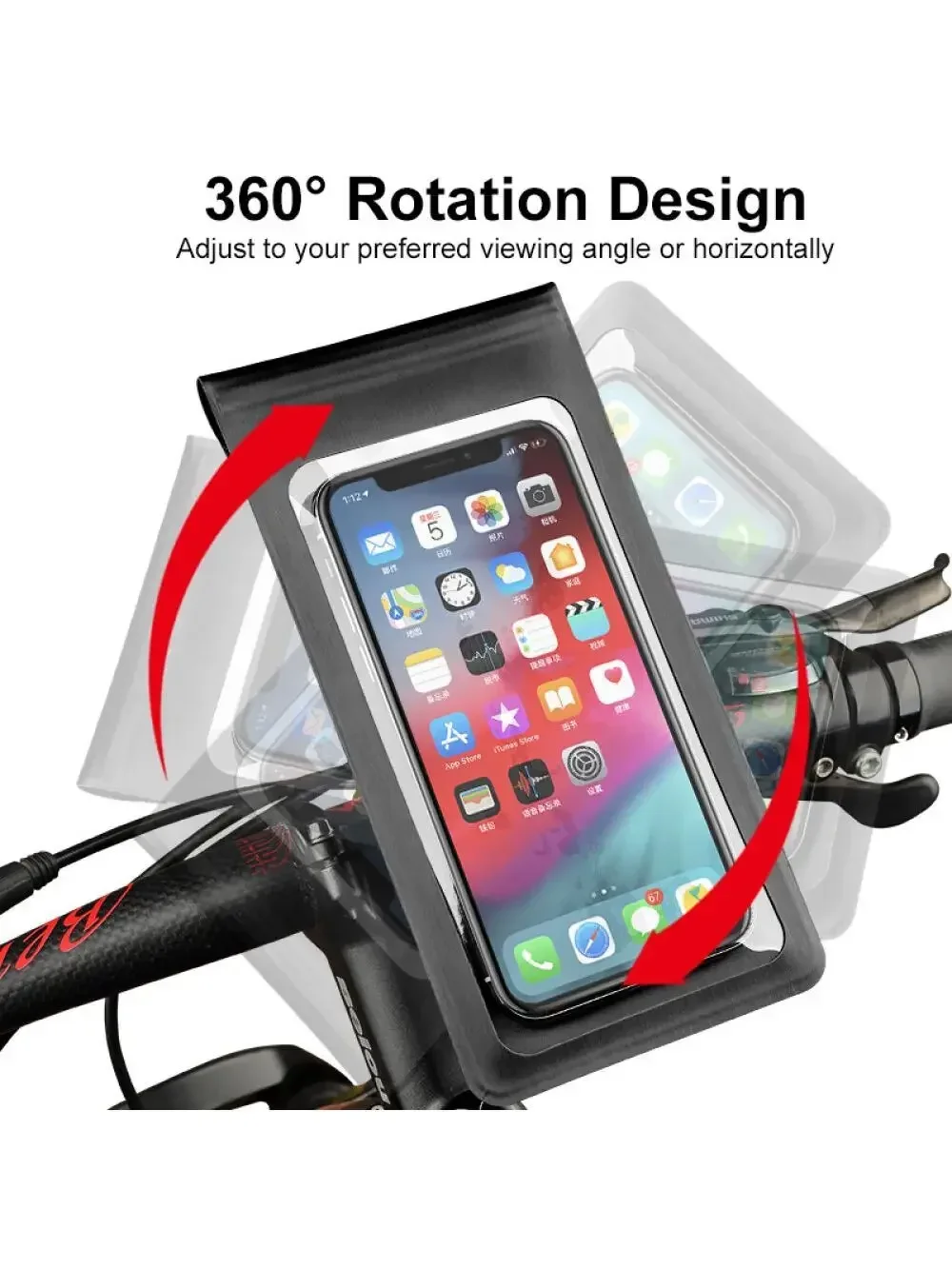 AliExpress NONE Bicycle Waterproof Phone Rotate Stands for Case Touch Screen Bike Handlebar Phone Holder for Motorcycle Rearview Mirror Stands