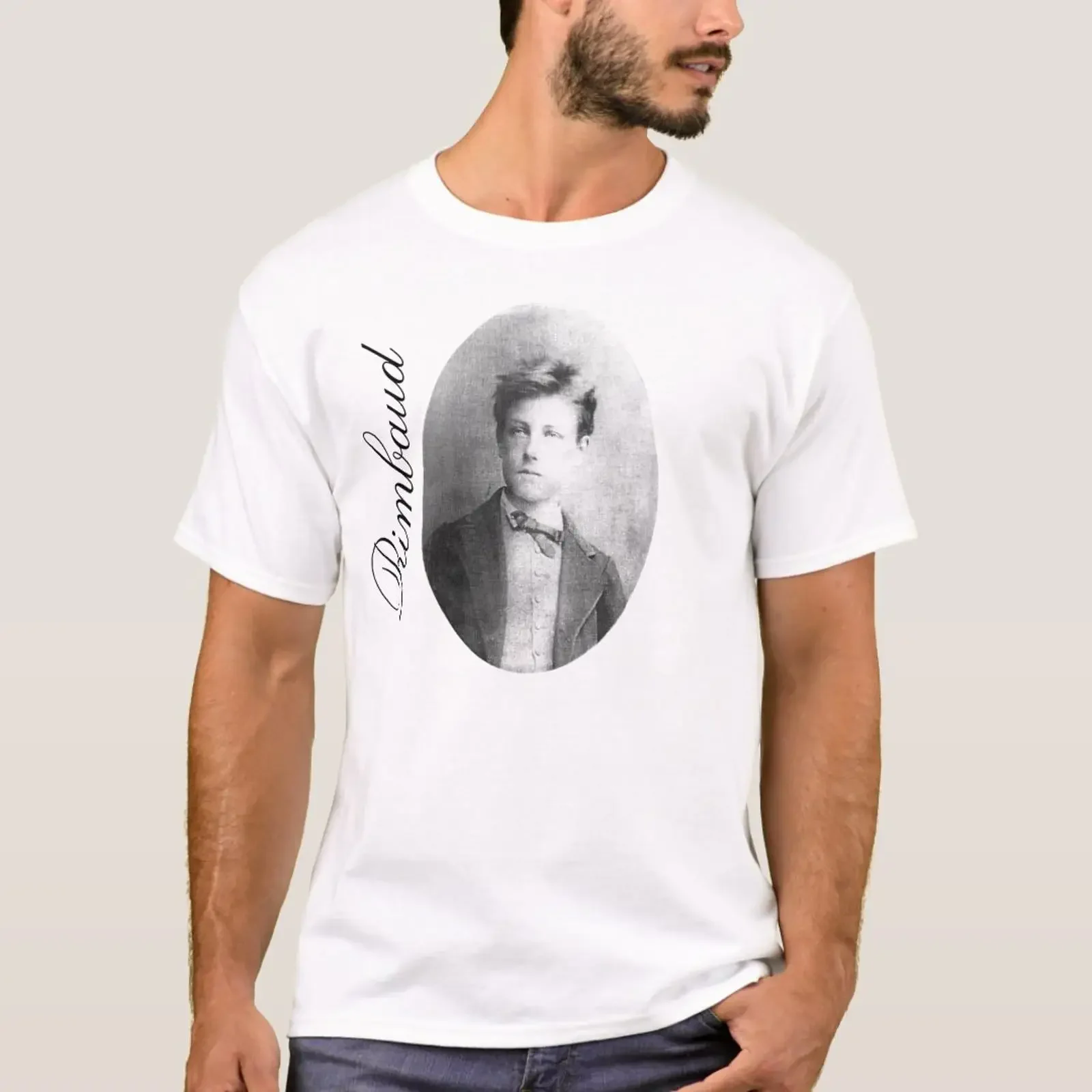 Arthur Rimbaud T Shirt vintage Washed homme Casual streetwear Stylish fashion Unisex graphic designer clothes