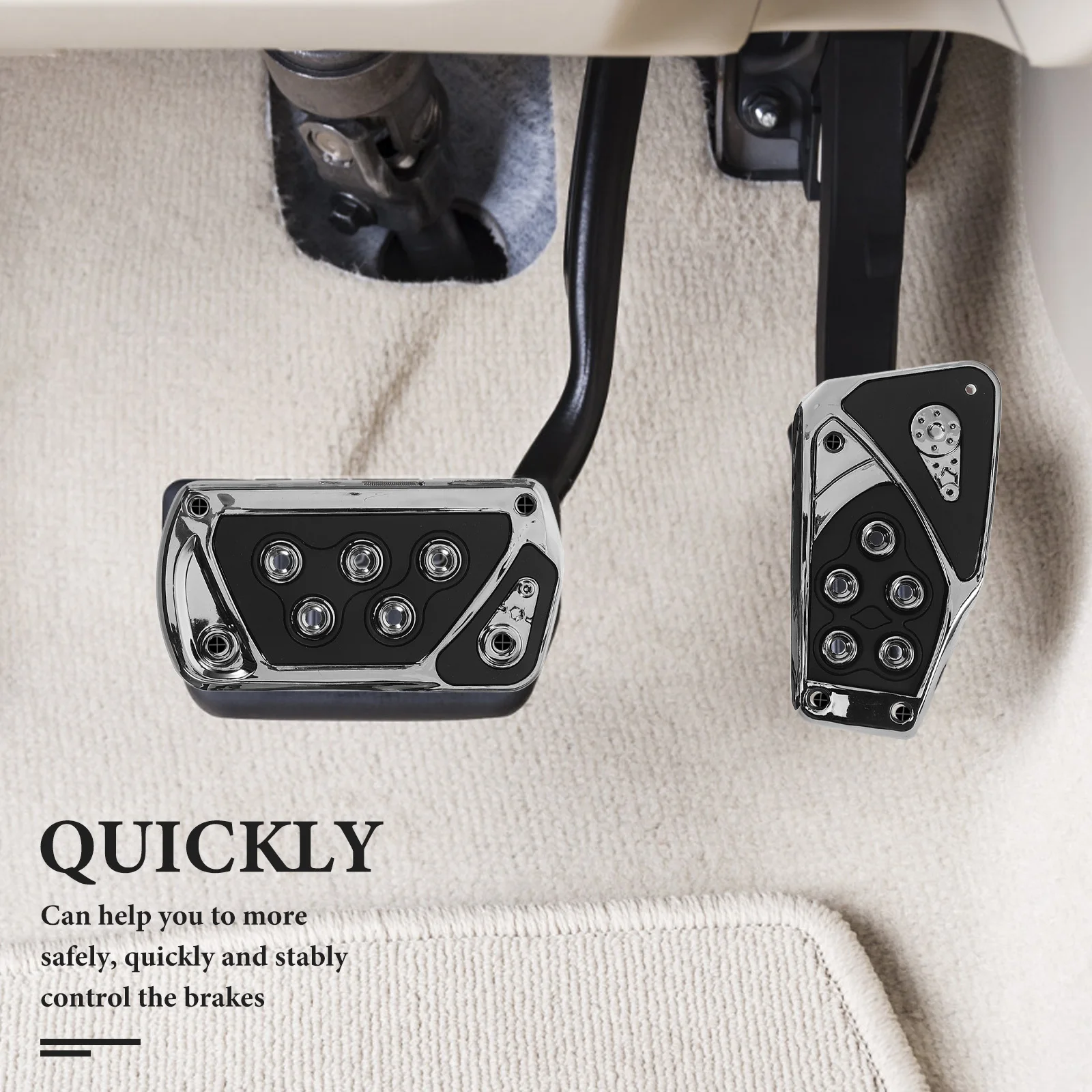 

Car Pedals Durable Brake Footrest Universal Automatic Transmission Cover Replacement Parts Accessories Vehicle Set Hardware