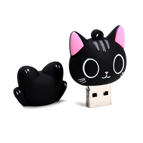 미니 만화 USB 플래시 드라이브 128GB 키체인 귀여운 검은 고양이 고속 펜 드라이브 64GB 크리 에이 티브 USB 스틱 선물 Best5 미니 만화 USB 플래시 드라이브 128GB 키체인 귀여운 검은 고양이 고속 펜 드라이브 64GB 크리 에이 티브 USB 스틱 선물 Best5