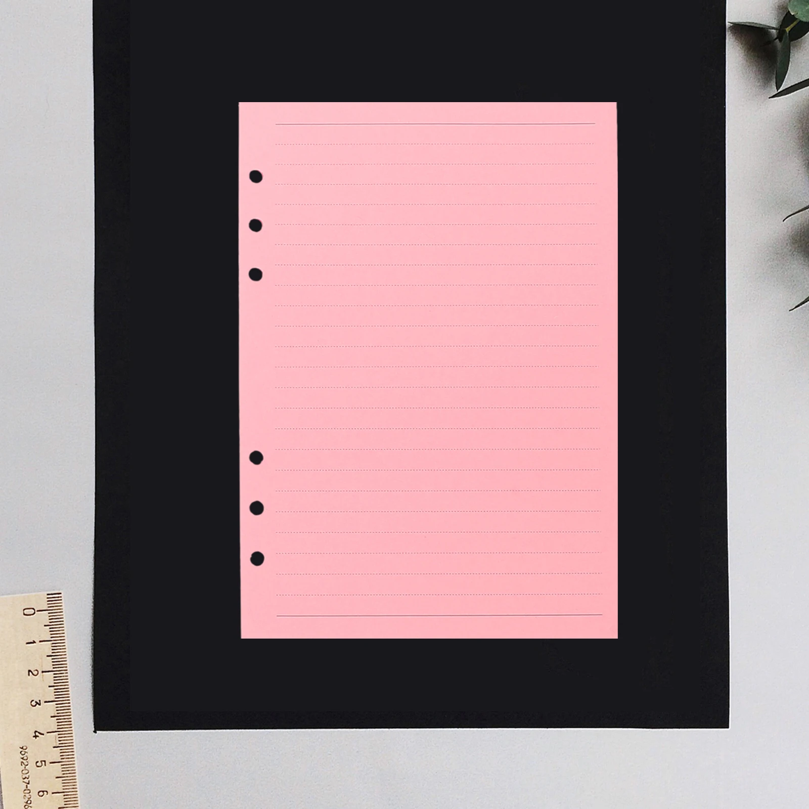 A5 6 فتحات لكمات 100 ورقة 5 ألوان مبطنة ورق إعادة تعبئة أوراق فضفاضة لإدراج مخطط دفتر الملاحظات #1