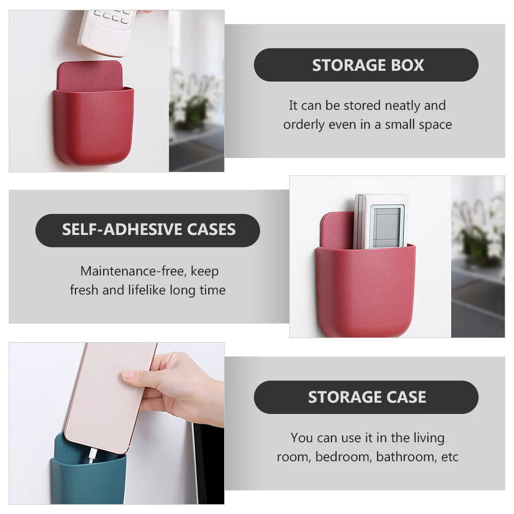 

Набор из 6 клейких органайзеров для пультов ДУ и телефонов, настенные, из высококачественного АБС-пластика, без сверления