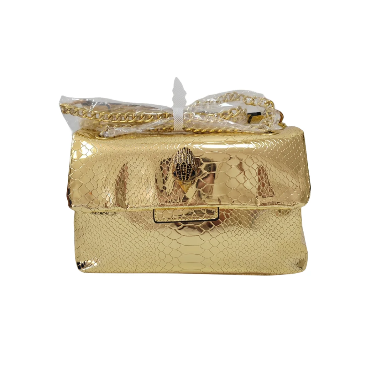 

Новая стильная зеркальная сумка со змеиным узором, яркие цвета, металлический женский кошелек с откидной крышкой спереди, сумка через плечо