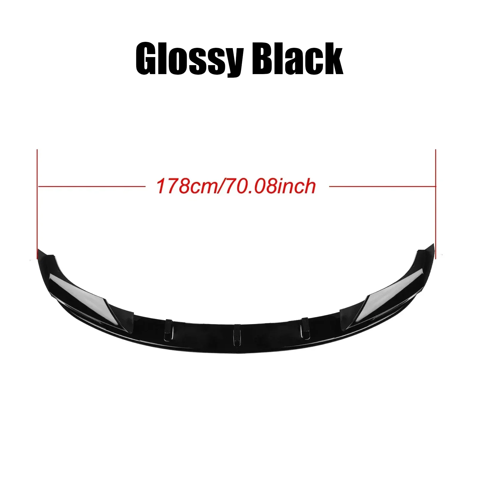 For BMW F10 M5 2012-2016 Carbon Look Glossy Black Front Bumper Lip Spoiler Splitter Lower Air Vent Corner Side Splitter Cover view 2