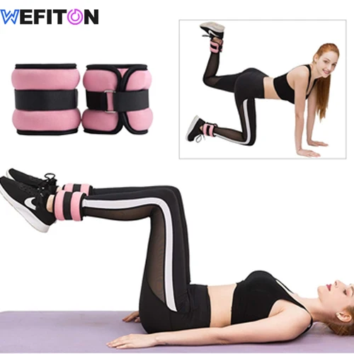 Imagen 1 del producto 1 par de pesas ajustables para tobillo y muñeca (0,5 kg/1 kg) - correas ligeras de neopreno para correr, entrenamiento de fuerza de yoga para todas las edades
