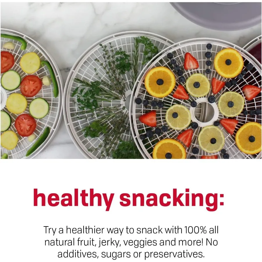 FD-61WHCK Snackmaster Encore Food Dehydrator مع مجموعة أدوات مسدس متشنج لصنع وجبات خفيفة محلية الصنع و6 صواني كبيرة لفعال #5