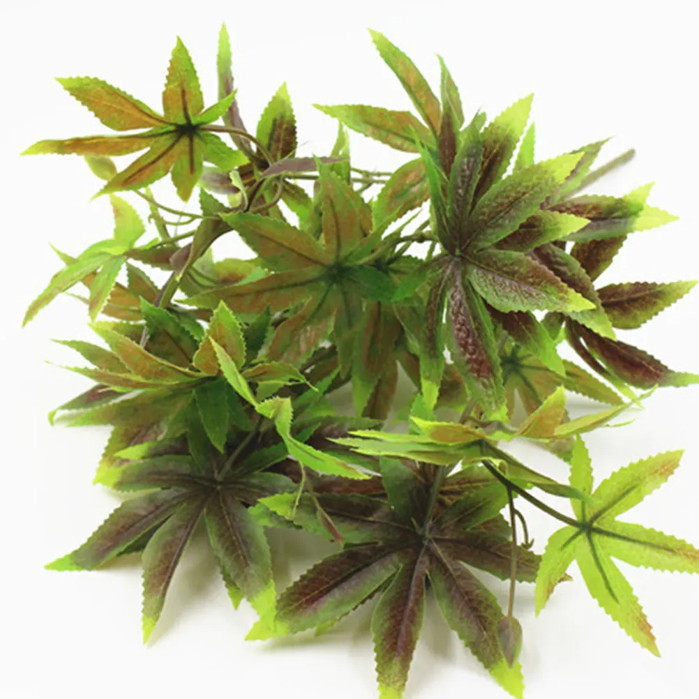 

2 Pcs Faux Plant Simulated Maple Leaf Decoration DIY Flower Arrangement Accessory Artificial Simulation Fake
