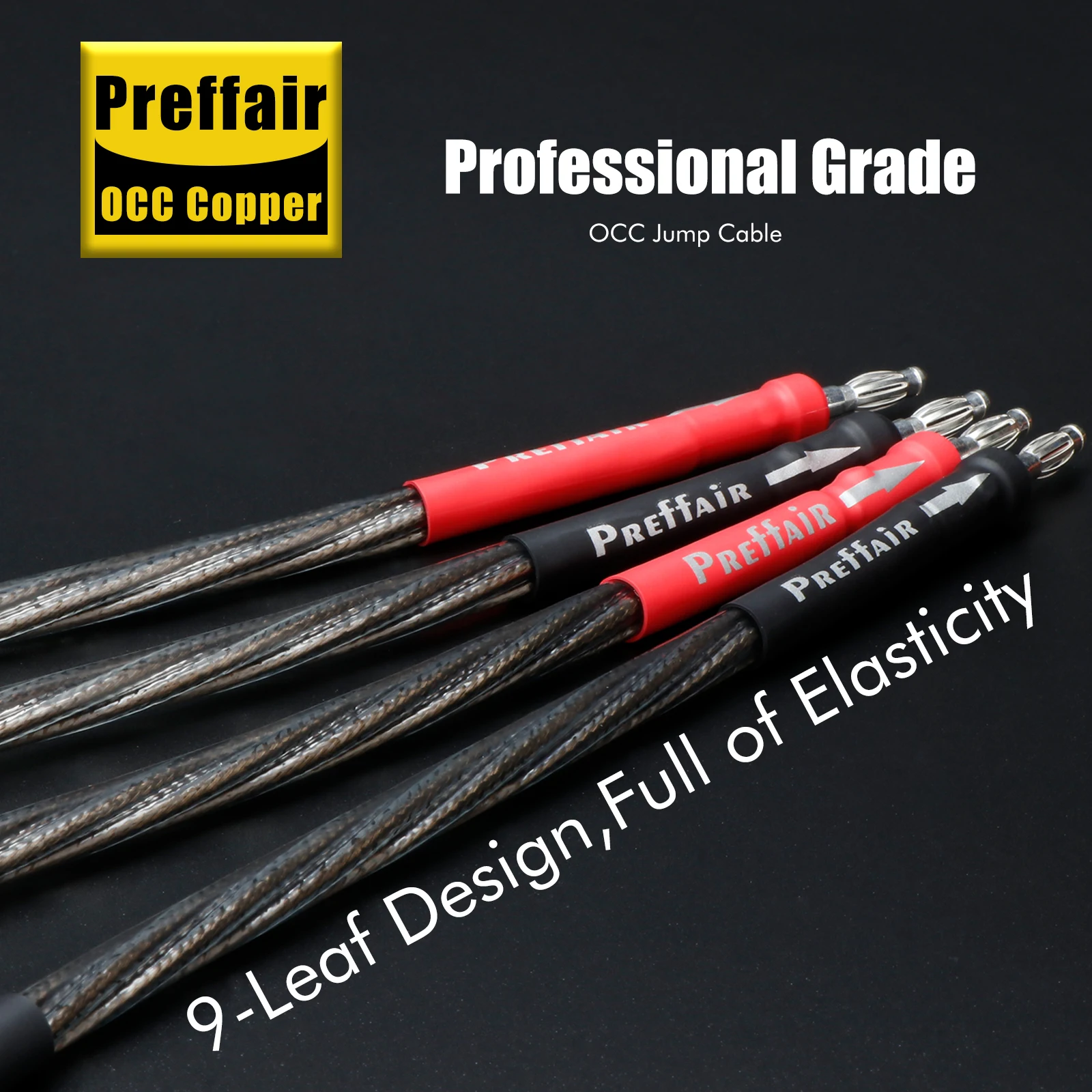 4pcs Preffair 실버 도금 점퍼 케이블 오디오 케이블 (바나나-바나나 플러그 포함) 발열 스피커 브리지 케이블