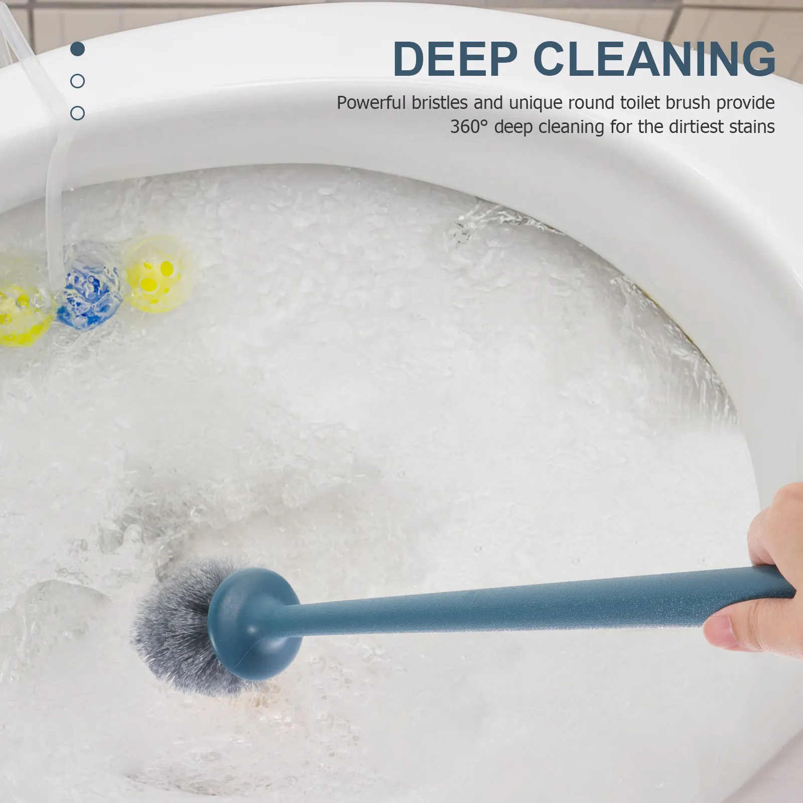 

Toilet Brush with Integrated Holder Compact Design Modern Aesthetic Powerful Bristles for Bathroom Deep Cleaning Home Cleaning