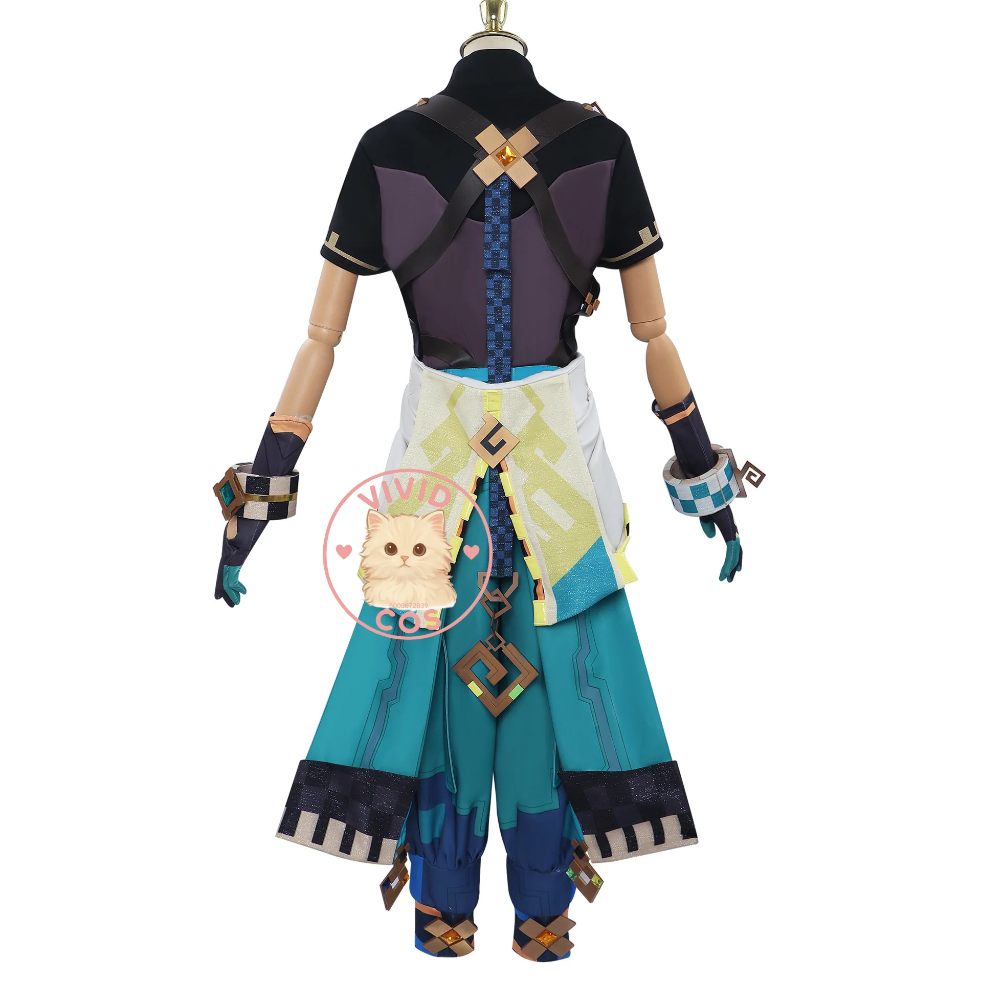 Genshin Impact Kinich Natlan Tribal Warrior or Sun Priest Bold Yet Ritualistic Design Cosplay Costume Full Anime Outfit Game