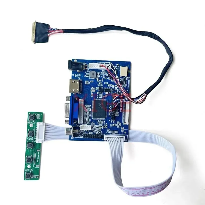 Imagem -04 - Driver Controller Board para Laptop Compatível com Hdmi Kit Lvds de 40 Pinos B156xw02 v0 v1 v2 v3 v6 v7 1366x768 Vga 2av 156 Pol