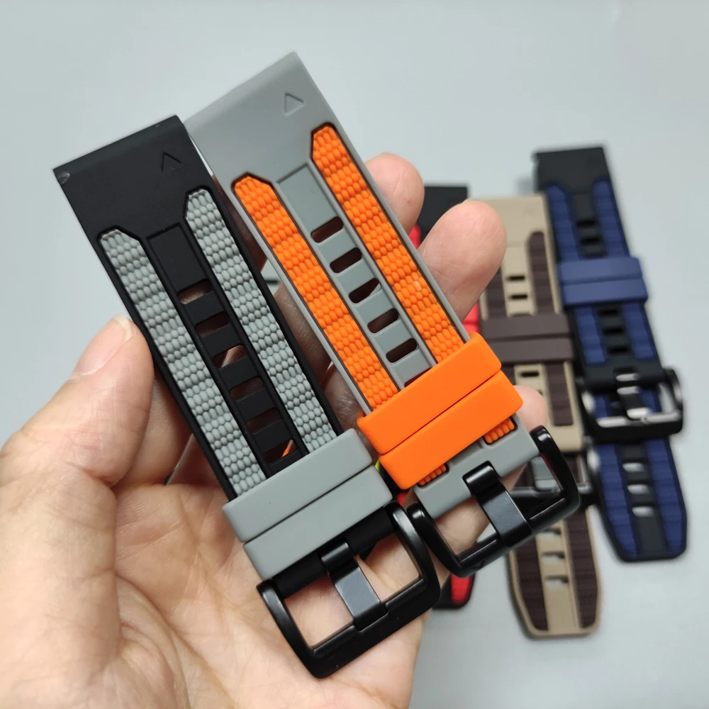Fenix8 Uhrenarmband für Garmin Fenix 8 Pro 47mm 51mm E 7 7X 6 6X/Epix Pro/Tactix8 970 965 QuickFit 22mm 26mm Sport-Silikonarmband – Detail 9
