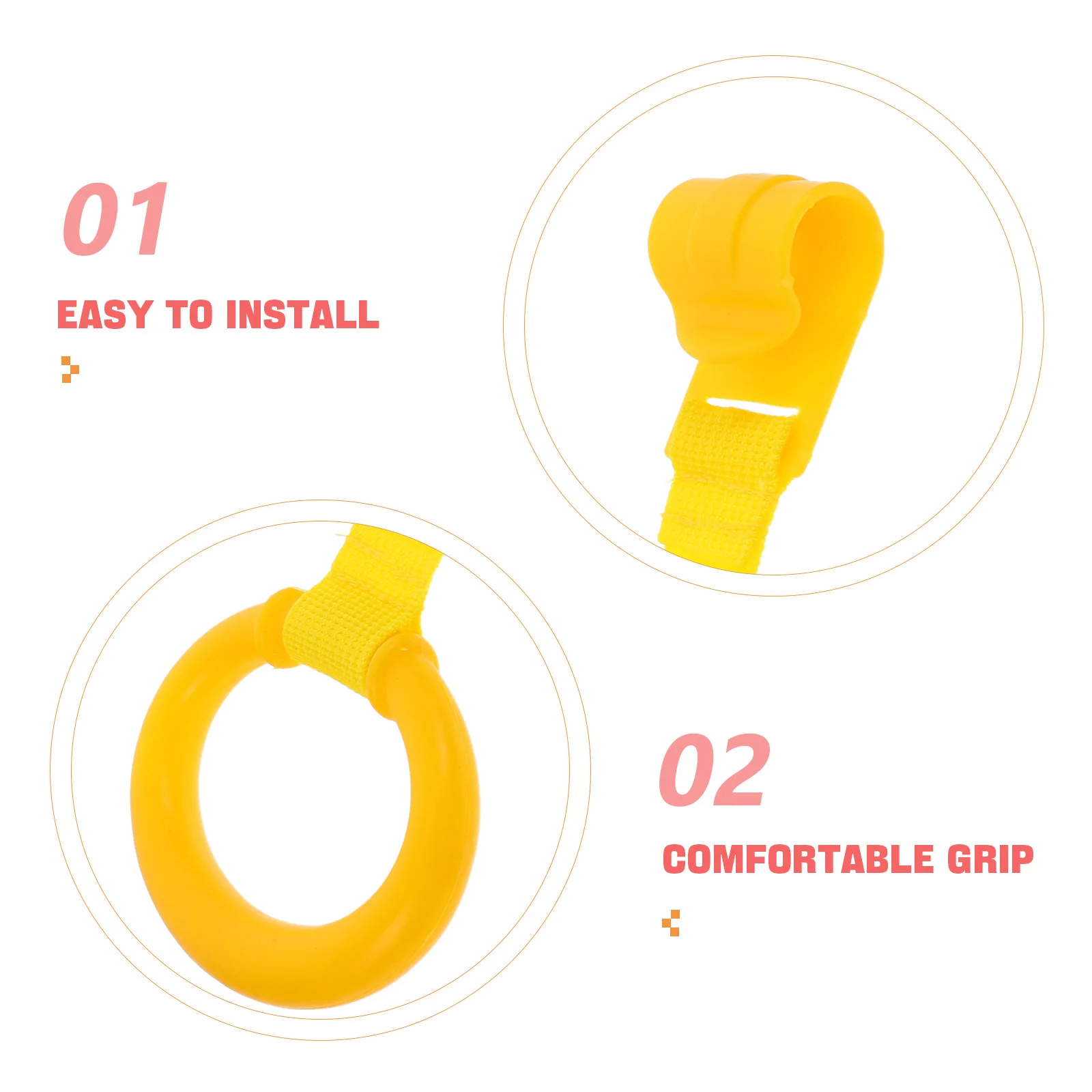 Anneaux de sécurité pour parc de jeu, 2 pièces, conception de sangle, support d'assistant Durable pour nourrissons, poignée d'exercice Portable pour tout-petits